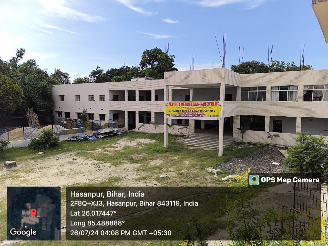 Front view of the college campus
